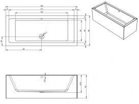 Ванна акриловая Riho Lugo Plug & Play прямоугольная 190x80 правая с панелью BD6700500000000
