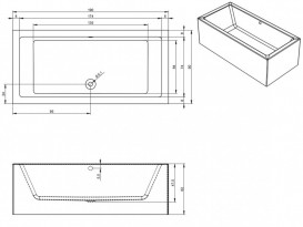 Ванна акрилова Riho Lugo Plug & Play прямокутна 190x90 права з панеллю BD6900500000000