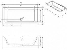 Ванна акриловая Riho Lugo Plug & Play прямоугольная 200x90 правая с панелью BD7100500000000
