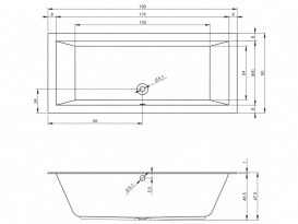 Ванна акриловая Riho Lugo прямоугольная 190x80 белый BT0400500000000