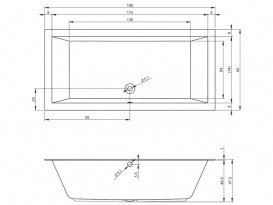Ванна акриловая Riho Lugo прямоугольная 190x90 белый BT0500500000000
