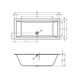 Ванна акриловая Riho Lugo Velvet прямоугольная 180x80 белый матовый BT0210500000000