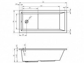 Ванна акриловая Riho Lusso Plus прямоугольная 170x80 белый BA1200500000000