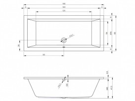 Ванна акриловая Riho Lusso прямоугольная 180x80 белый BA9800500000000