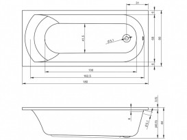 Ванна акриловая Riho Miami прямоугольная 180x80 белый BB6400500000000