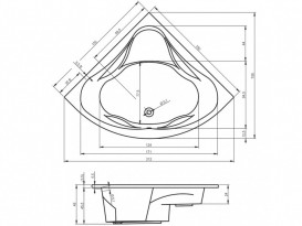 Ванна акриловая Riho Neo угловая 150x150 белый BC3500500000000