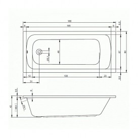Ванна акриловая Riho Rima прямоугольная 180х80 белый BB3200500000000