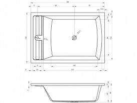 Ванна акрилова Riho Savona прямокутна 190х130 білий BB7900500000000