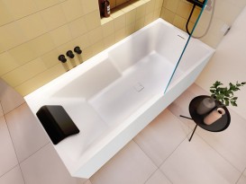 Ванна акрилова Riho Still Shower Plug & Play 180x80 ліва з панеллю BD1800500000000