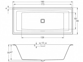 Ванна акриловая Riho Still Square LED прямоугольная 180x80 левая белый BR0100500K00131