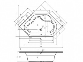 Ванна акриловая Riho Winnipeg 145x145 белый BA4800500000000