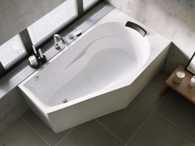Ванна акрилова Riho Yukon Plug & Play асиметрична 160х90 ліва з панеллю BD7500500000000