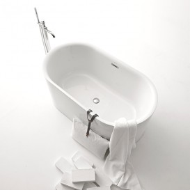 Ванна акрилова свободностоящая Kerasan Nolita з донним клапаном Clic-clac 145x78xh58 535001