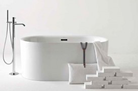 Ванна акрилова свободностоящая Kerasan Nolita з донним клапаном Clic-clac 145x78xh58 535001