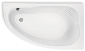 	Ванна акриловая угловая PoolSpa коллекция Klio Asym 140х80 R правая с ножками белый PWAA510ZN000000