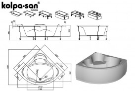 Ванна акриловая угловая Kolpa San Loco 150x150 белый 740896
