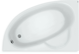 Ванна акриловая угловая PoolSpa коллекция Klio Asym 150х100 L левая с ножками белый PWAC210ZN000000