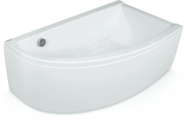 Ванна акрилова кутова PoolSpa колекція Laura 150х90 R права з рамою білий PWANY10ZS000000