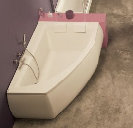 Ванна акриловая угловая PoolSpa коллекция Aquamarina 175х100 R правая с ножками белый PWAI510ZN000000