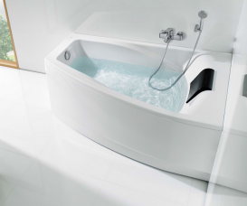 Ванна акриловая угловая Roca Hall 150х100 см правая с ножками белый A248165000