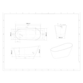 Ванна акрилова Vivia Allama 170х80 см окремостояча білий А0056892