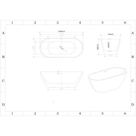 Ванна акрилова Vivia Florencia 160х73 см окремостояча білий А0056893