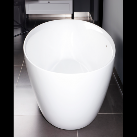 Ванна акрилова Volle 170х82 овальна з сифоном click-clack білий матовий 12-22-810М