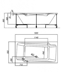 Ванна акриловая встраиваемая прямоугольная Kolpa-San Norma 190х95 см белый 740400