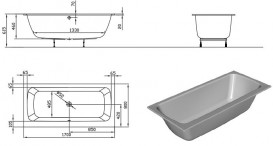 Ванна акриловая встраиваемая прямоугольная Kolpa-San Bell E2 170x80 см белый 596050