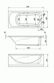 Ванна акриловая встраиваемая прямоугольная Kolpa-San Valis 170х80 см белый 741450