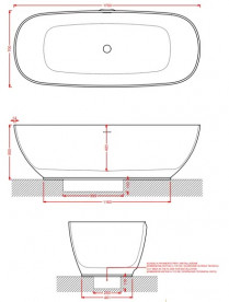 Ванна Artceram Hoop 170x70 см искусственный камень LivingTec® коричневый ACW002 39