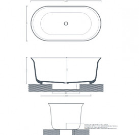 Ванна Artceram Petite 140x70 см искусственный камень LivingTec® белый матовый ACW005 05