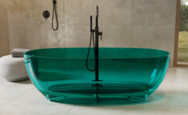 Ванна Besco Mexa 170х78 см із сифоном клік-клак хром ResiCast Ocean Breeze #WAM-170-OBC