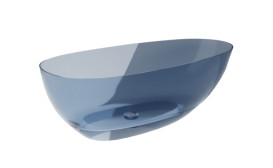 Ванна Besco Xara 160х75 см с сифоном клик-клак хром ResiCast Blue Wave #WAX-160-BWC