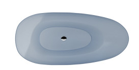 Ванна Besco Xara 160х75 см с сифоном клик-клак хром ResiCast Blue Wave #WAX-160-BWC