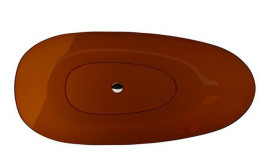 Ванна Besco Xara 160х75 см с сифоном клик-клак хром ResiCast Earth Rust #WAX-160-ERC