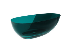 Ванна Besco Xara 160х75 см із сифоном клік-клак хром ResiCast Ocean Breeze #WAX-160-OBC