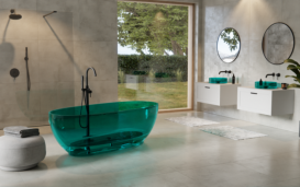 Ванна Besco Xara 170х78 см с сифоном клик-клак белый ResiCast Ocean Breeze #WAM-170-OBW