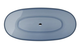 Ванна Besco Xara 170х78 см с сифоном клик-клак черный матовый ResiCast Blue Wave #WAM-170-BWB