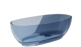 Ванна Besco Xara 170х78 см с сифоном клик-клак черный матовый ResiCast Blue Wave #WAM-170-BWB
