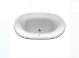 Ванна чавунна Roca Newcast 170х85 см 222 л з покриттям чорна зовні A233650002