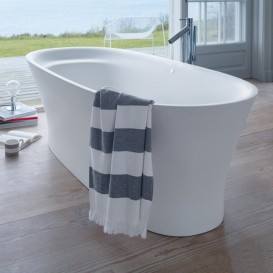 Ванна Duravit Cape Cod из искусственного камня DuraSolid 185,5х88,5 см белый 700330000000000