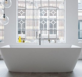 Ванна Duravit DuraSquare из искусственного камня DuraSolid 185х85 см белый 700430000000000