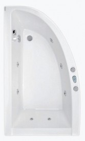 Ванна гідромасажна акрилова PoolSpa Laura 150х90 L ліва система Smart 1 білий PHANW10ST1C0000