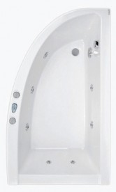 Ванна гідромасажна акрилова PoolSpa Laura 150х90 R права система Smart 1 білий PHANY10ST1C0000