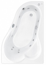 Ванна гідромасажна акрилова PoolSpa Leda 150х100 R права система Smart 1 білий PHAE410ST1C0000