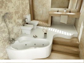 Ванна гидромассажная акриловая PoolSpa Leda 160х100 L левая система Economy 1 белый PHAH410SO1C0000