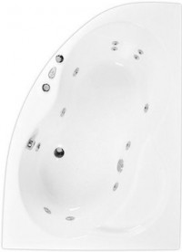 Ванна гидромассажная акриловая PoolSpa Mistral 160х105 R правая система Economy 1 белый PHA6F10SO1C0000