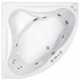 Ванна гідромасажна акрилова PoolSpa Klio Sym 133х133 система Smart 1 білий PHS3510ST1C0000