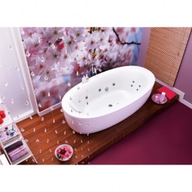 Ванна гідромасажна акрилова PoolSpa Aura 204х103 система Smart 1 білий PHRVO10ST1C0000